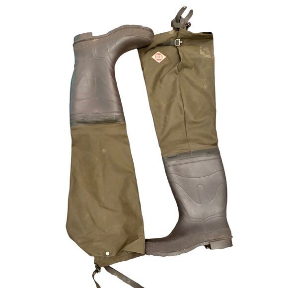 RED BALL ADIRONDACK HIP BOOTS HUNTING FISHING MEN'S SIZE 12 Green - Picture 1 of 5